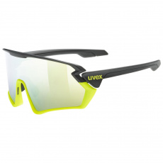 2022 UVEX BRÝLE SPORTSTYLE 231 BLACK LIME MAT / MIRROR YELLOW (CAT.3)