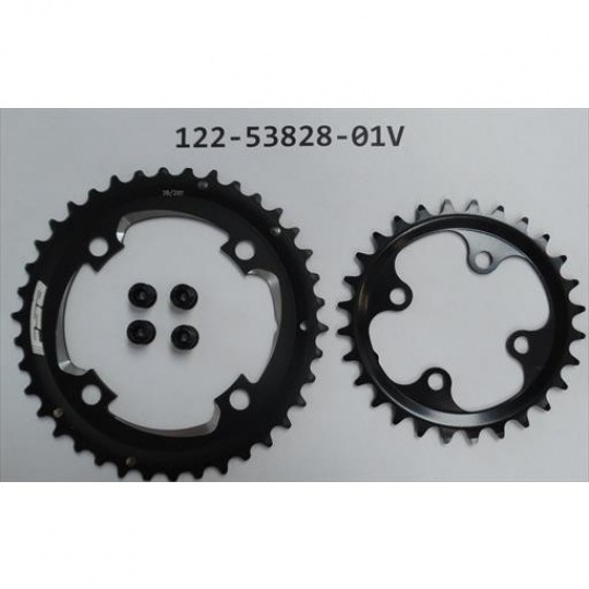 Chainwheel FSA Chainrings 38/28ST Alloy/Steel WB419-38T+WC067-24T for 10/11s w/Bolts Kit:ML462/138/