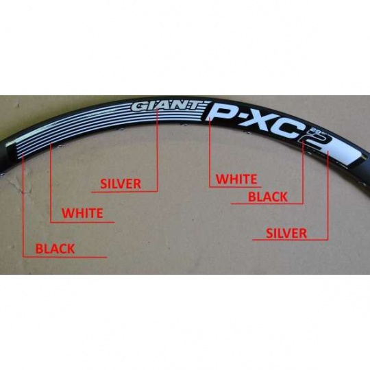 Rim P-XC 2 29x32H F/V B.Blk W/Eyelet W O/CNC W/MY13 wht decal