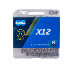 KMC X12 řetěz - 12s, stříbrný