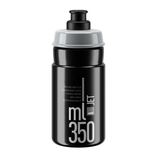 ELITE láhev JET 22'  černá/šedé logo, 350 ml