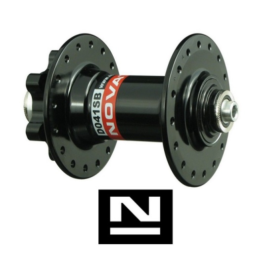Náboj Novatec D041SB, přední, 36-děrový, černý (N-logo)