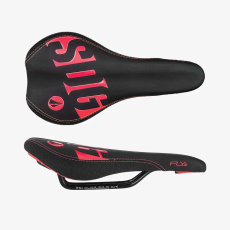FLY JR Steel Saddle Black Syn Top | Red Accents