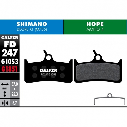 GALFER destičky HOPE/SHIMANO FD247 PRO