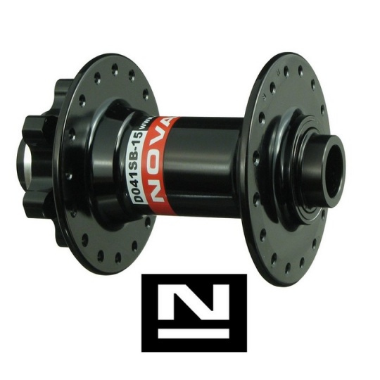 Náboj Novatec D041SB-15, přední, 36-Děr, černý (N-logo)
