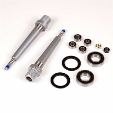 Plus Flat Pedal Axle Rebuild Kit | For Both Pedals | Incl. Axles, Brgs, Seals, Nuts, and Dust Covers