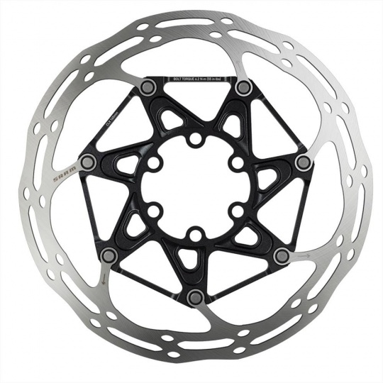 00.5018.037.016 - SRAM ROTOR CNTRLN 2P 140MM BLACK ST ROUNDED