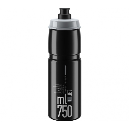 ELITE láhev JET 24' černá/šedé logo, 750 ml