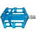 Pedály BMX-DH EXUSTAR E-PB525-AG Alu CNC průmyslová ložiska barva modrá Cr-Mo osa-vyměnitelné piny hmotnost 358g
