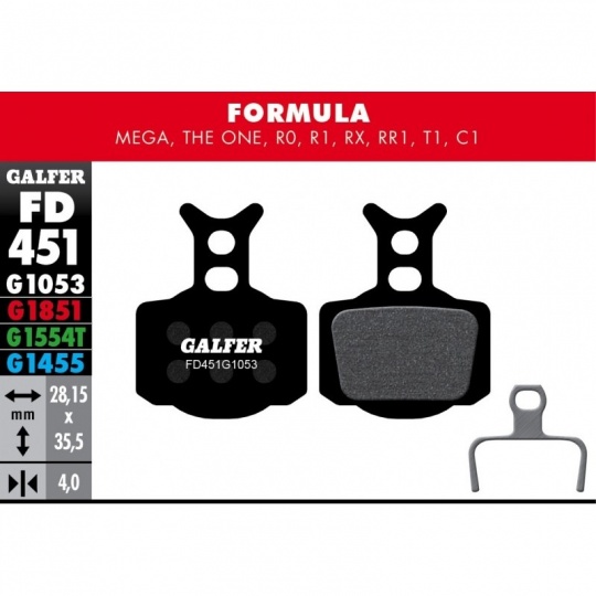 GALFER destičky FORMULA FD451 standart