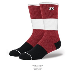 CRANKBROTHERS Icon MTB 9'' Sock-Red/Black/White 