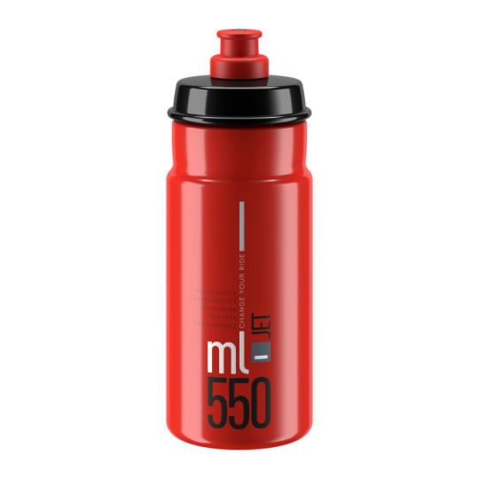 ELITE láhev JET 24' červená/šedé logo, 550 ml