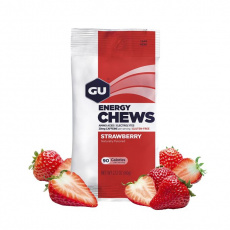 GU Energy Chews 60g Strawberry (balení 12ks)