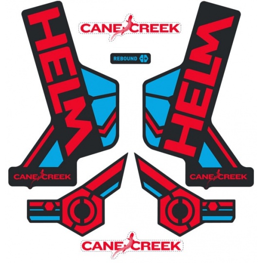 Sada polepů Cane Creek HELM - červená/modrá