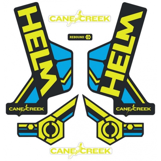 Sada polepů Cane Creek HELM - žlutá/modrá