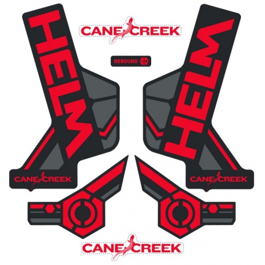 Sada polepů Cane Creek HELM - červená/černá