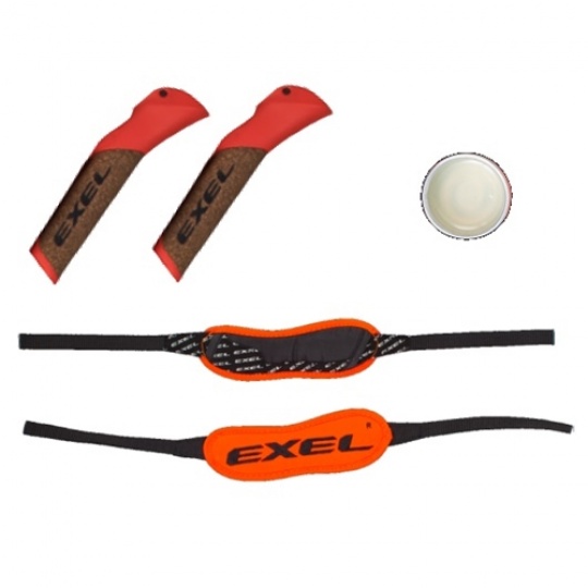 EXEL C Cork Grip Evolution Oranžová + Biathlon + Glue, náhradní madla a poutka